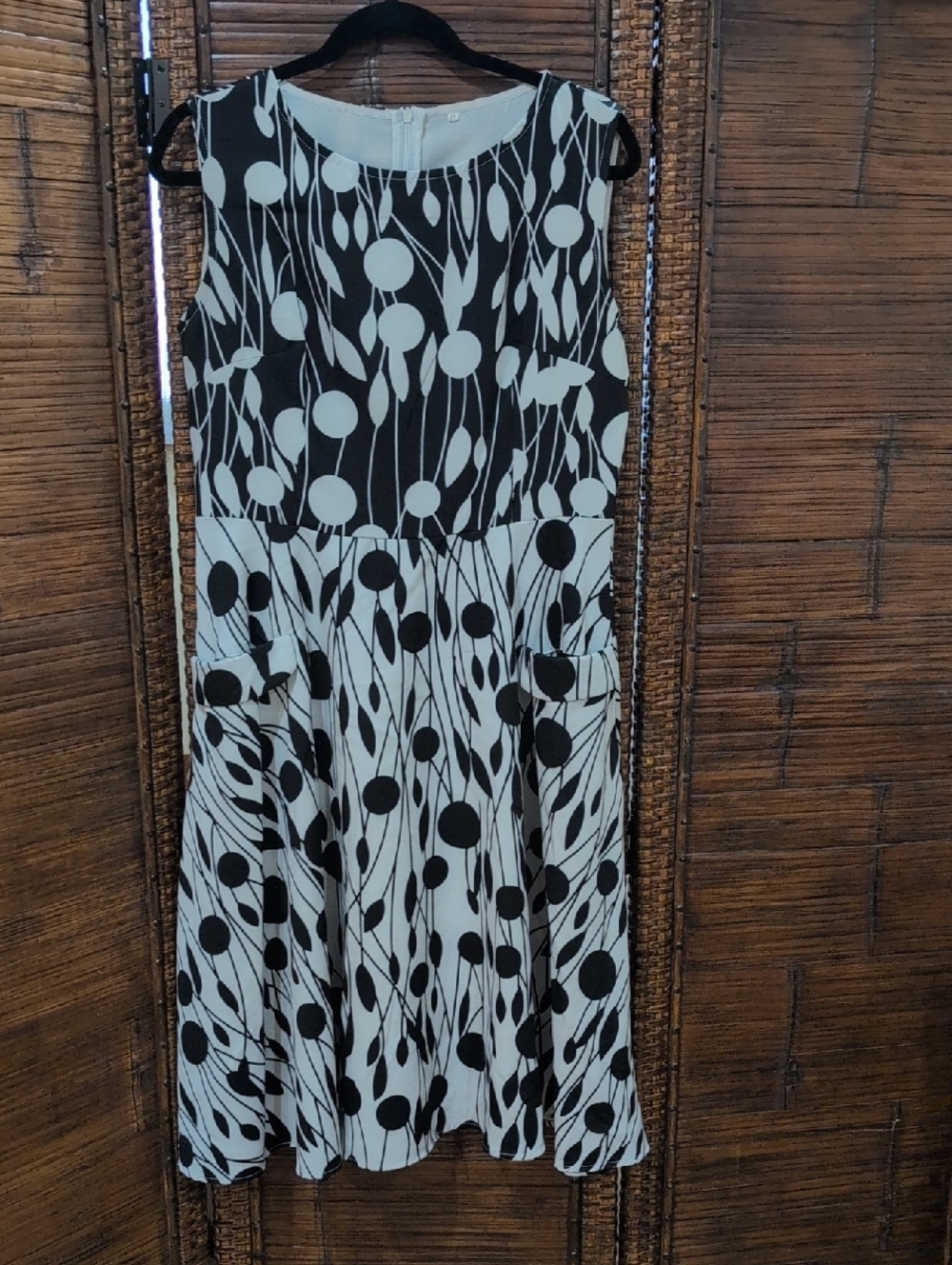 Black & White Polka Dot A-Line Dress